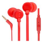 JBL Harman Tune 110 Pure Bass Sound Earphones (Red)