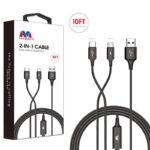 MyBat 2-in-1 Cable for Type-C & Micro 10FT
