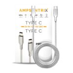3 FT USB Type C TO USB Type A Cable (Ampsentrix) (Infinity) (Silver)