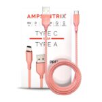 3 FT USB Type C TO USB Type A Cable (Ampsentrix) (Infinity) (Pink)