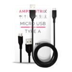 3FT Braided Micro USB to USB A Cable (Black)