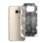 Samsung Galaxy S7 - MyBat Challenger Polygon Hybrid Cover - White/ Clear
