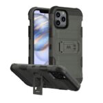 MyBat Storm Tank Hybrid Protector Case [Military-Grade Certified] for Apple iPhone 12 (6.1) / 12 Pro (6.1) - (Dark Grey/Black)