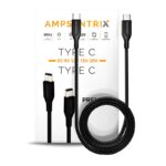 3 FT USB Type C TO USB Type C Cable (Ampsentrix) (Infinity) (Black)
