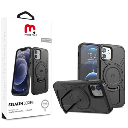 MyBat Pro Stealth Series Case for Apple iPhone 12 Pro (6.1) / 12 (6.1) - Black / Black