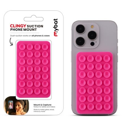 MyBat Clingy Suction Phone Mount - Hot Pink
