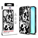 MyBat Design Lab Series Case for Apple iPhone 16 Plus – Black & White Camouflage