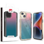 MyBat Pro Radiant Series ombre gradient Gummy Case for Apple iPhone 16e / 14 / 13 - Pink to Sky Blue Gradient