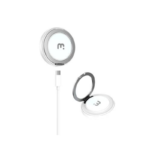 MyBat Pro DockIt 360° MagSafe Wireless Charger + Ring Grip Stand - (White)