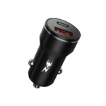 AmpNergy Speedemon 12W Fast Dual-Port Car Charger - (Black)