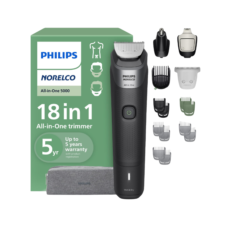 075020103055 Philips Norelco MultiGroom 5000 18pcs Trimmer - Image 1