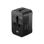MyBat Pro 20W PD Dual-Port Universal Travel Adapter - US/UK/EU/AU - Black
